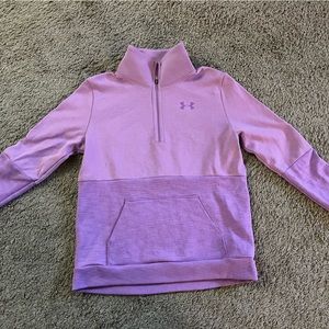 Light Purple Girl’s Under Armour Quarter Zip Sweatshirt